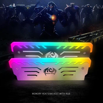 

Heat Sink 3PIN Memory Cooling Vest 256 RGB Automatic Light Radiator CPU Cooler Aluminum Heatsink for Computer RAM DDR3 DD R4