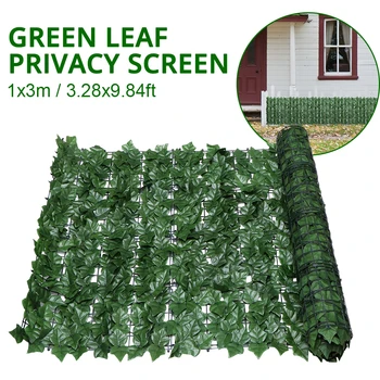 

Backyards Green Leaf Privacy Screen Artificial Hedge Leaves Plants Fake Ivy Wall1*3m Plastic Vertical Garden Wedding Decorations
