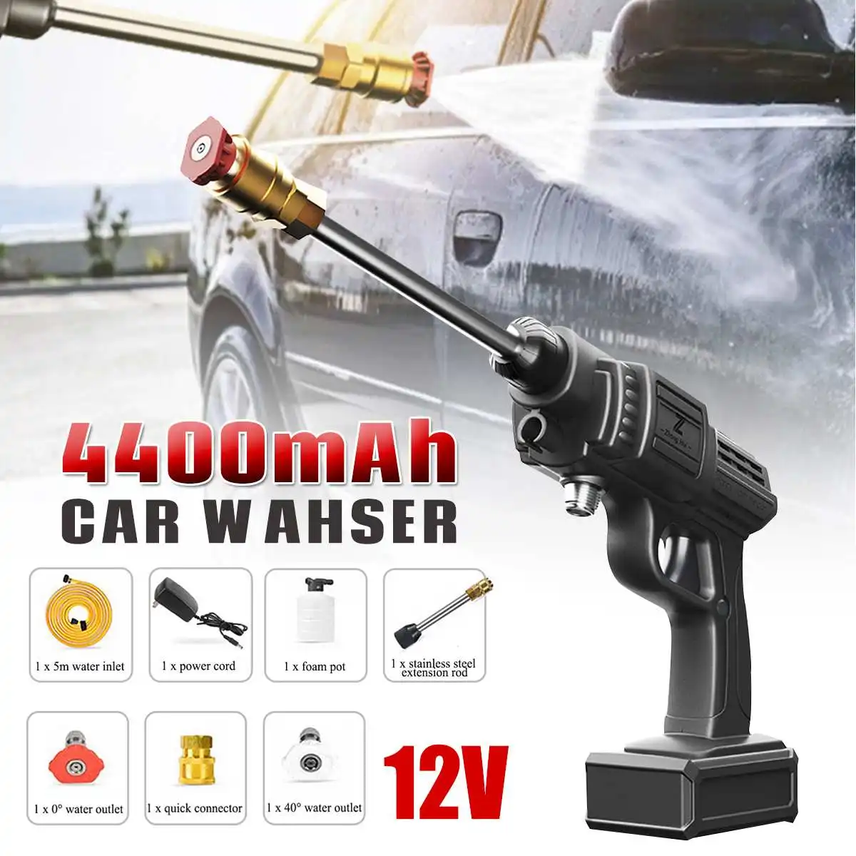 156W 12V 4400mAh 30bar High Pressure Lithium