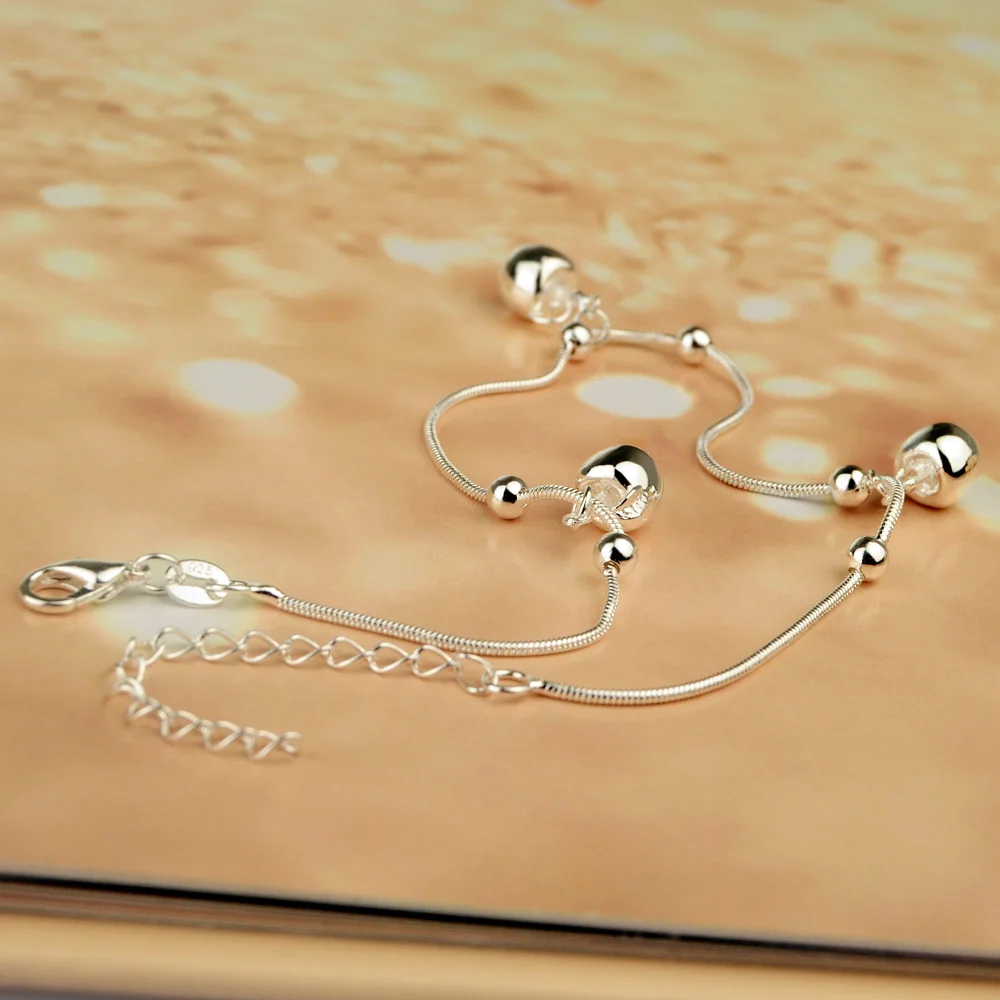 Браслеты на лодыжку женские из серебра 100% пробы|Анклеты| |