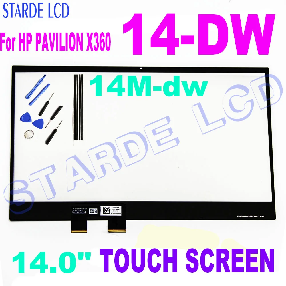 Tela de Reposição para hp Digital com Tela Sensível ao Toque Pavilion Series Painel X360 14m-dw 14-dw 1 14m-dw series 14-dw, painel digital com tela sensível ao toque