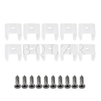 

BQLZR Light U-Style Mounting Clips with Stainless Steel Screw Pack of 10 White