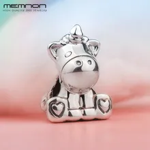 Новинка, осень, S925, единорог, подвески, серебряные бусины 925 пробы, Подходит для европейских браслетов, ожерелье, сделай сам, для женщин, Memnon, ювелирное изделие