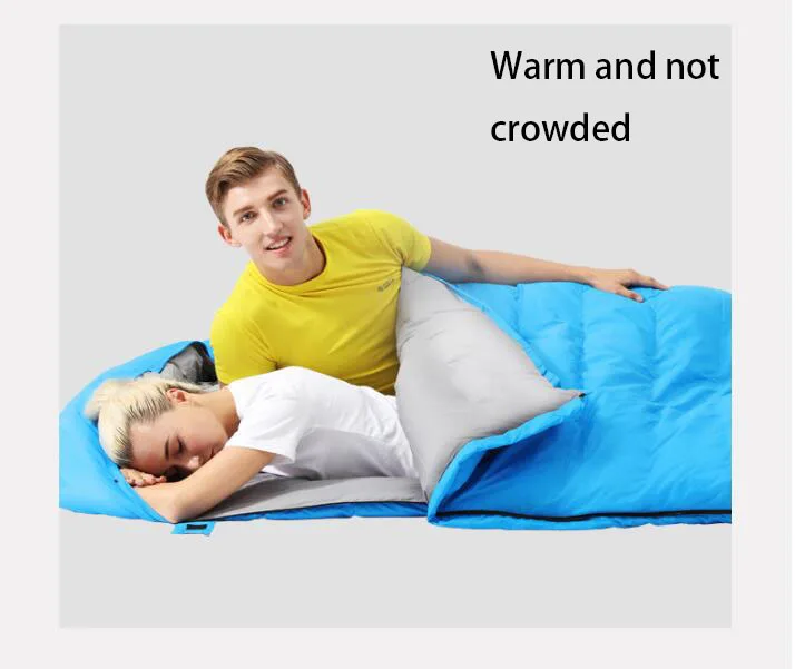 Наружный двойной спальный мешок для взрослых, походный спальный мешок для ланча, осенне-зимний спальный мешок, спальный мешок для пар