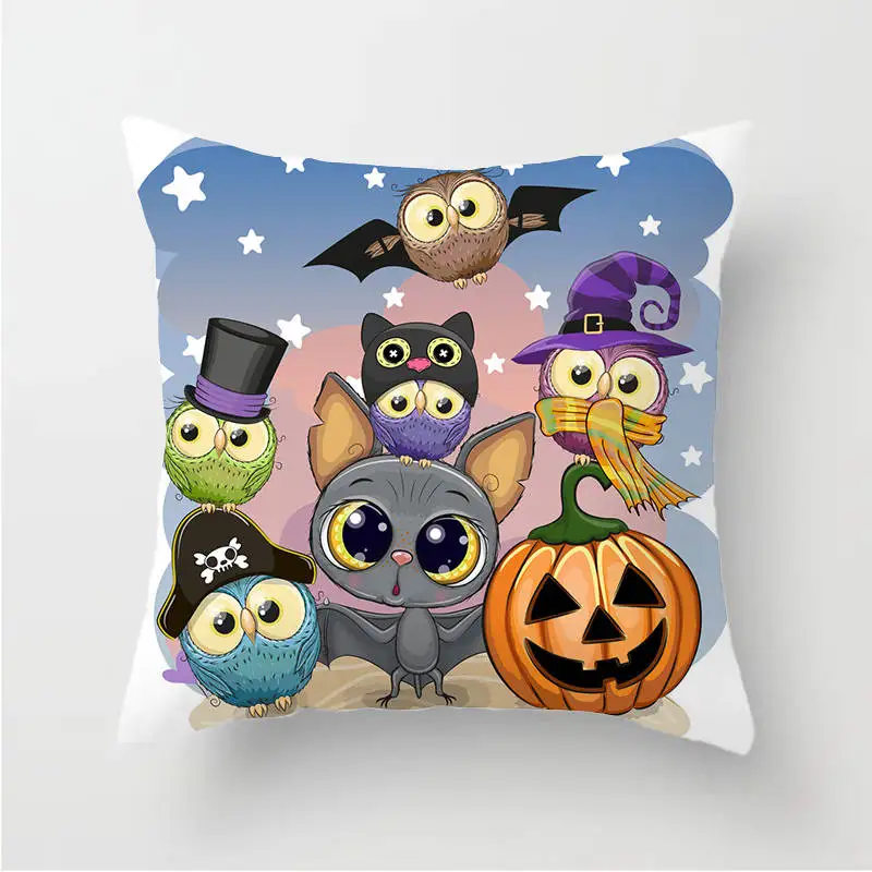 TP13618 Owl Decoration Cushion Cover Polyester Throw Pillow Case Cover Decoration Pillowcases Decorative Pillows Cover TP136 - Цвет: TP13618