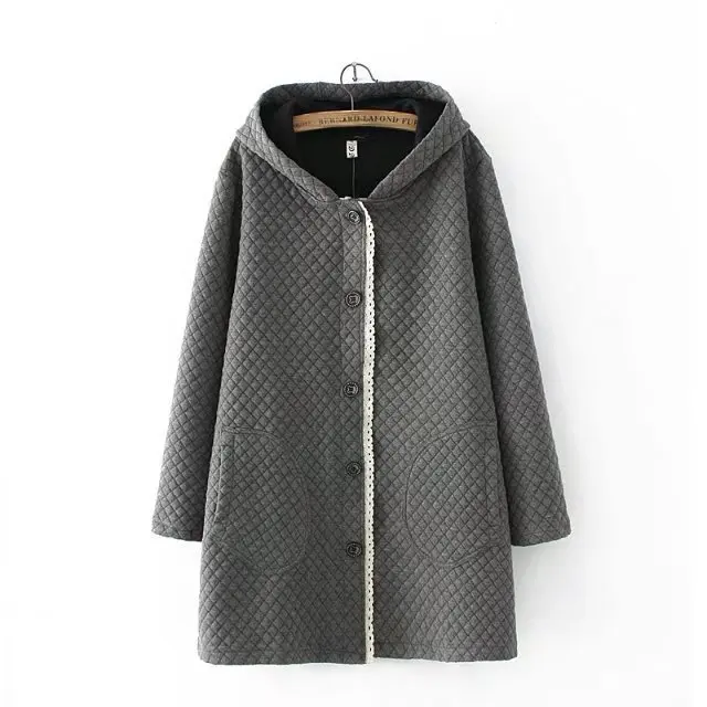 

2017 Western Style Autumn And Winter WOMEN'S Dress New Style Fat Mm Korean-style Hooded Lace Elasticity Padded Solid Color Thin