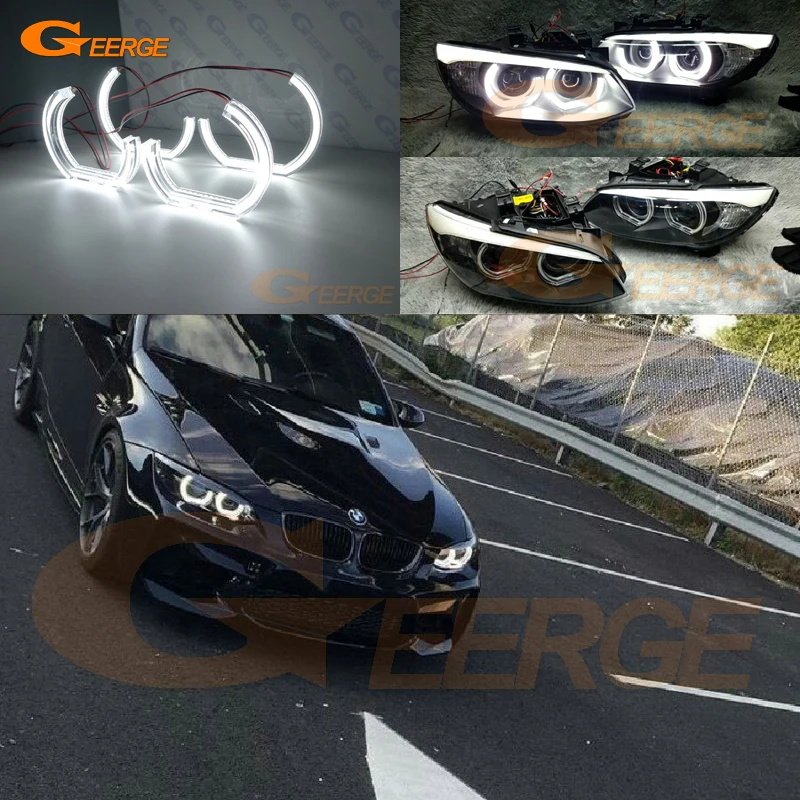 BMW 3 시리즈 E90 E91 E92 E93 제논 헤드라이트용 우수한 DRL 크리스탈 울트라 브라이트 DTM M4 스타일 LED 엔젤 아이 키트 헤일로 링
