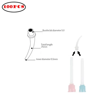 

100Pcs Dental Materials Impression Mixing Tips Free AliExpress Standard Shippin Disposable Silicone Rubber Mix Head Tools
