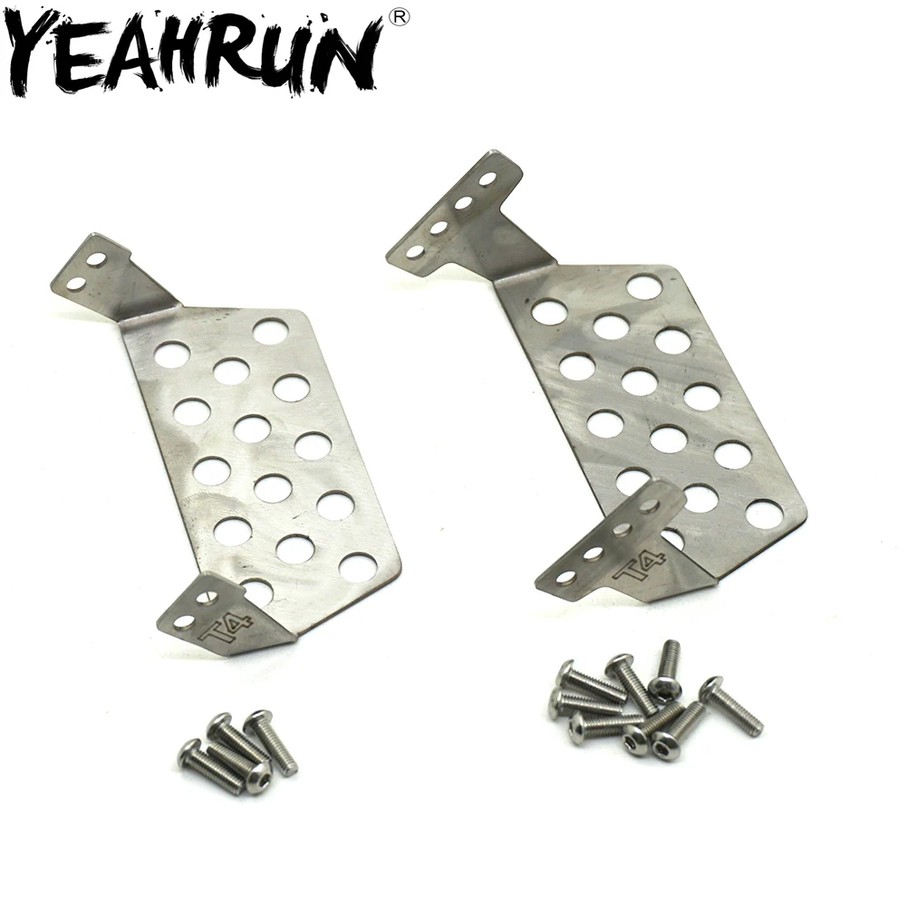 

YEAHRUN Stainless Steel Front Rear Skid Plate Bumper Lower Protect Plate For Traxxas TRX-4 Climbing car RC Car Parts