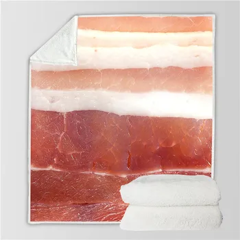 

3D Pork Digital Printed Square Blanket 2019 Winter Fashionable Thick Blanket Warm Fleece Wool Blankets Cover On The Sofa