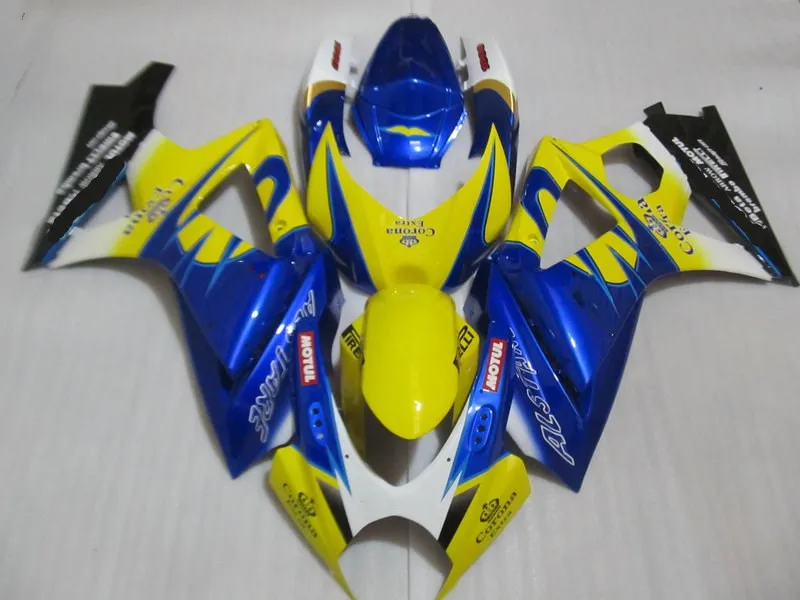 Литьевая форма обтекателя кузова для GSXR1000 07 08 GSX R GSXR 1000 K7 2007 2008 желтый синий