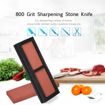 

New 800 Grit Double Sides Knife Sharpener Whetstone Sharpening Stones with Rubber Stone Holder Whetstone Grindstone 180*60*15mm