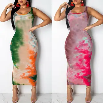 

Womens 2 Piece Strappy Crop Tops Bodycon Skirt Club Set Party Holiday Maxi Dress