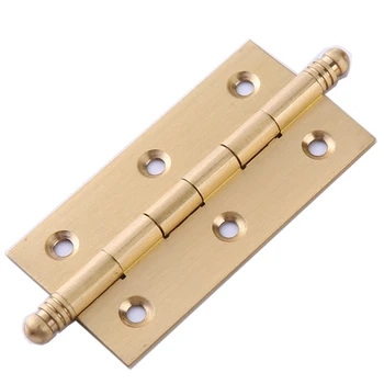 

Solid Brass Decorative Cabinet Cupboard Door Butt Hinges Furniture Folding Hinges 2"/2.5"/3"-4Pack