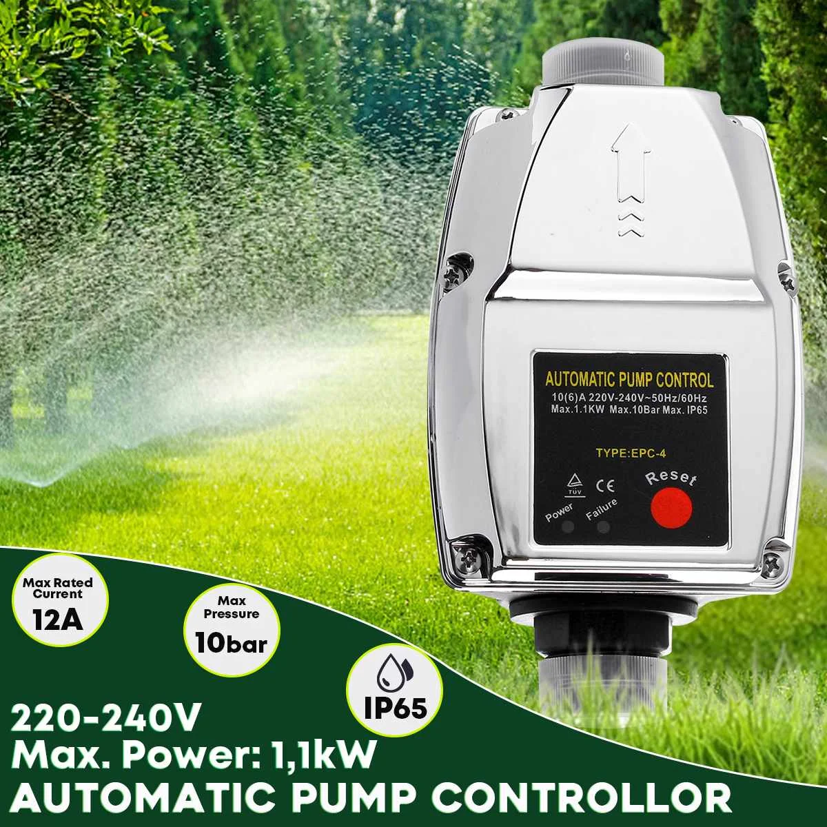 

Automatic Pump Controllor Electronic Water Pump Pressure Control Switch Time Delay Control Switch-on Pressure Adjustable