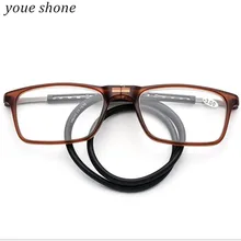 Youe shone Висячие шеи пряжки очки для чтения складные пресбиопические для мужчин женщин Мягкие силиконовые магнитные винтажные очки