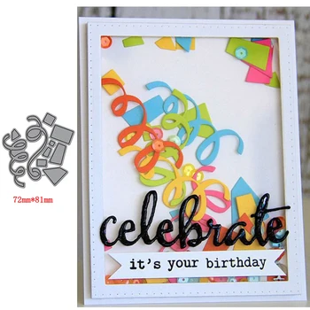 

Graceful Celebrating Strips Rectangular Ffigure Suit Metal Cutting Dies For DIY Scrapbooking Paper Cards Crafts Dies New 2019