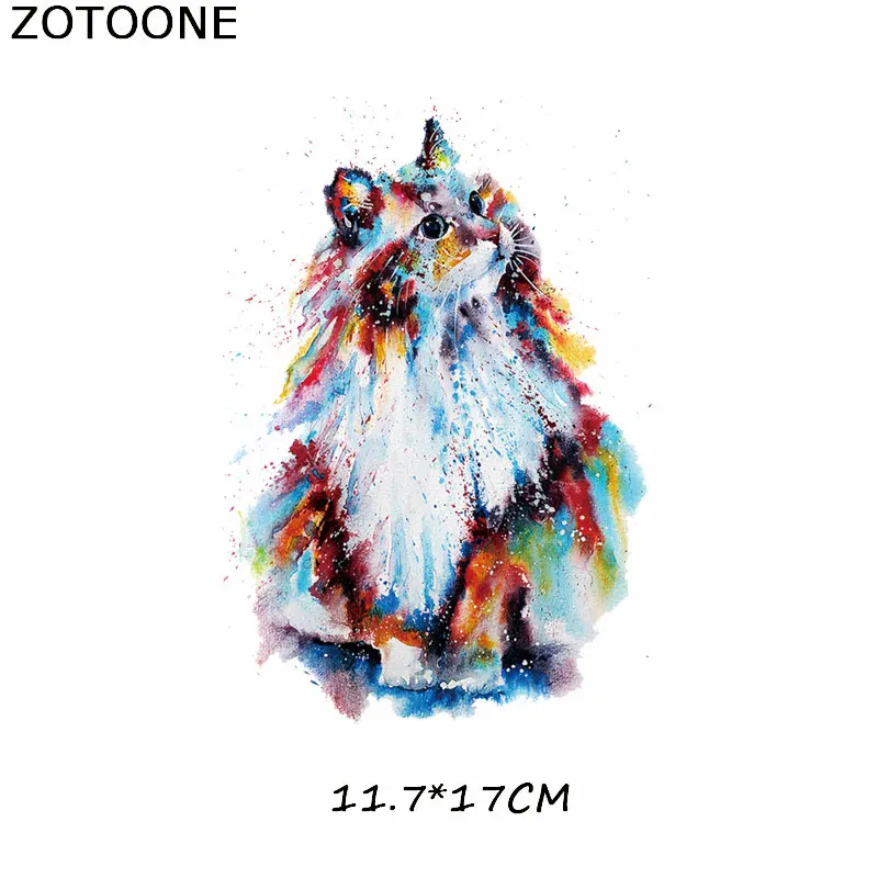 ZOTOONE нашивка в виде лошади, совы, зебры, кошки, собаки, наклейки, железные нашивки для одежды, футболки, теплопередача, аксессуары Diy, аппликации G
