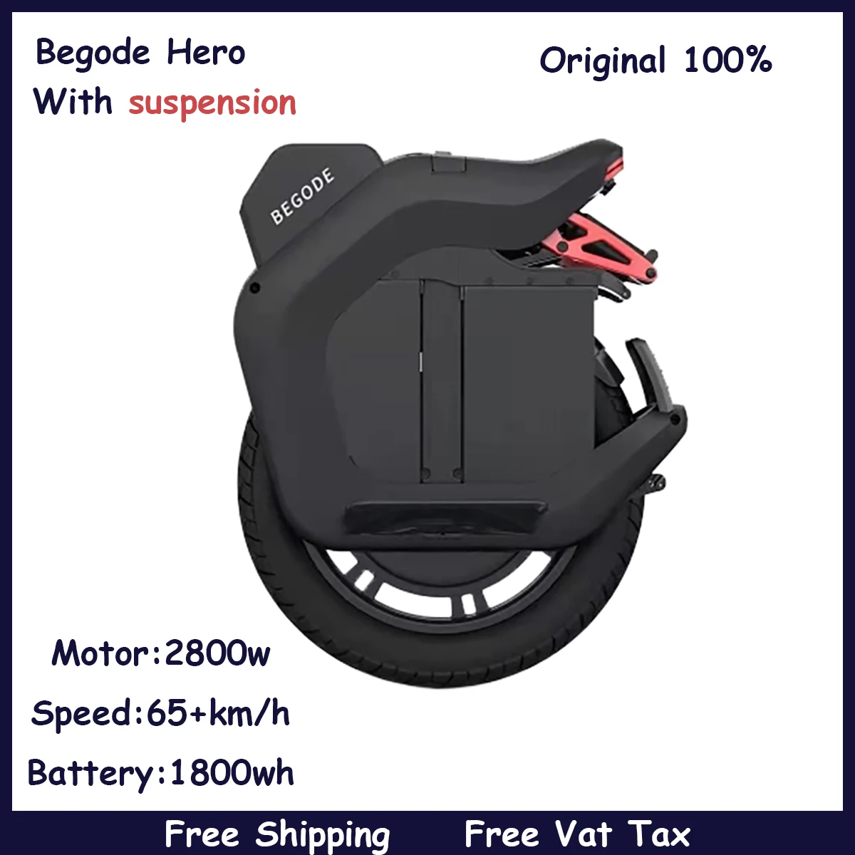 

Bgode Hero 20 Inch Electric Unicycle Gotway Suspension Whell Torque C38 Monociclo Eletrico 1800Wh