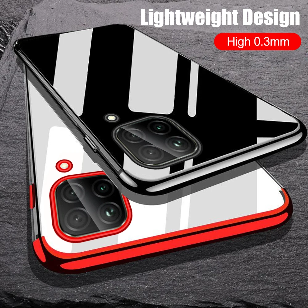 Силиконовый чехол с покрытием для huawei p40 lite p30 pro p20 p10 plus телефона honor 10 20 light 20s 10i 8s 8x
