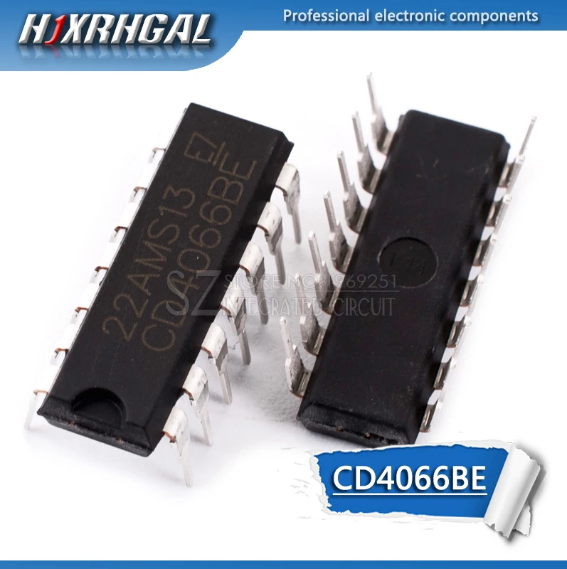 1 шт. CD4066BE DIP14 CD4066 DIP 4066|Интегральные схемы| |