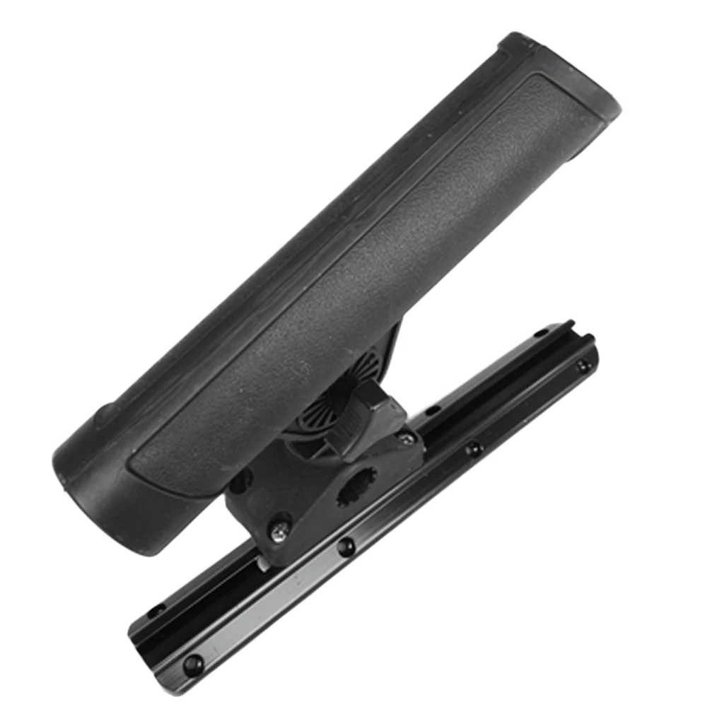 Black 12 inch Lightweight Aluminum Kayak Rail Mount DIY Gear for Marine Boat Fishing Rod Holder