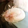 Women Large Brim Sinamay Fascinator Hat Cocktail Wedding Party Church Headpiece Fashion Headwear Formal Flower Hair Accessories ► Photo 1/6