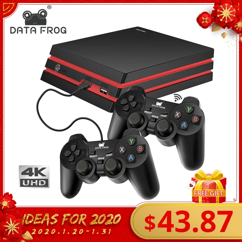 Consola de juegos de datos Rana con controlador inalámbrico 2,4G consola de videojuegos HDMI 600 juegos clásicos para la familia GBA TV juego Retro - 1