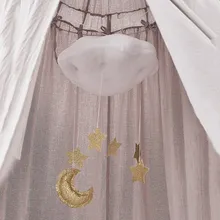 Украшение для детской кроватки с облаком, звездой, луной, декором для детской комнаты, хлопковое подвесное украшение для детской комнаты, Детский Комплект постельного белья