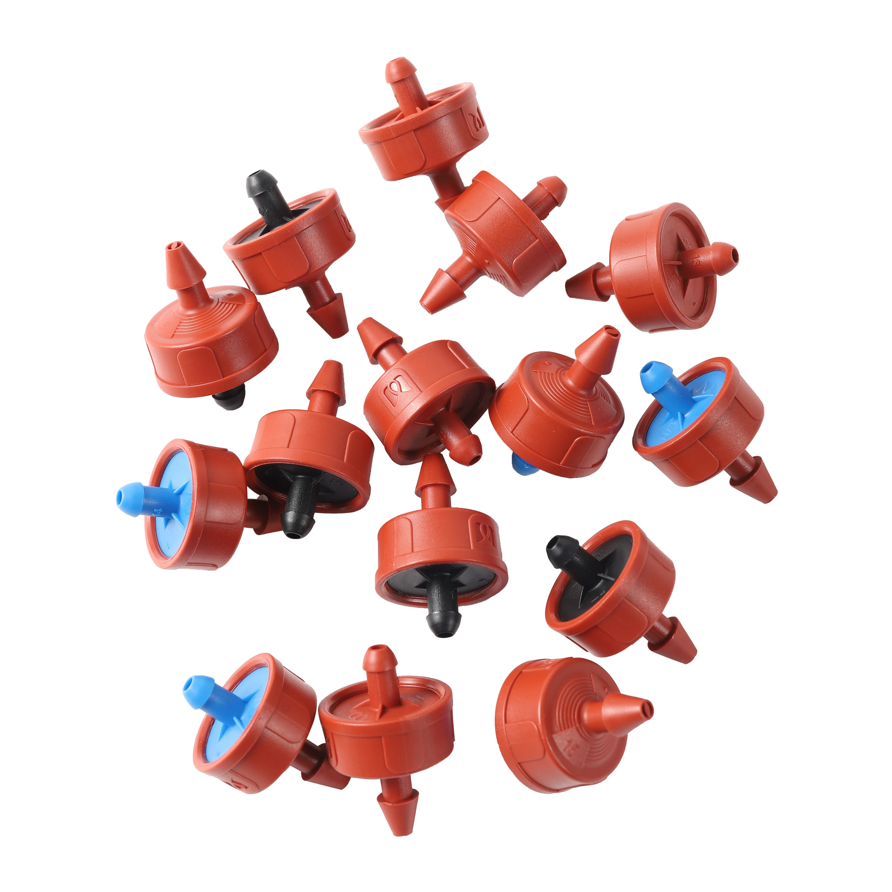 Garden Dripper 50Pcs Pressure Compensate Emitter 2L4L 8L Garden Drip Compensation Regulator Greenhouse Agriculture Steady Flow Watering Dripper