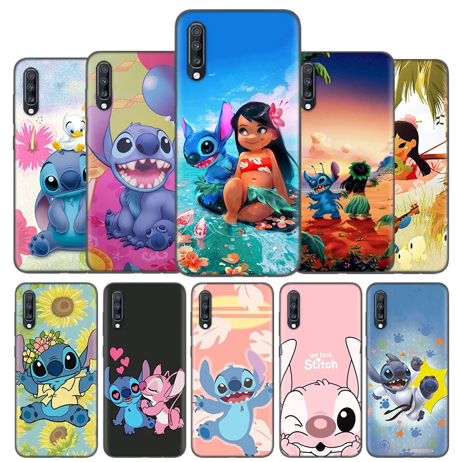 

Silicone Case Cover For Samsung Galaxy A50 A80 A70 A40 A30 A20 A20e A10 A9 A8 A7 A6 Plus 2018 Note 10 9 8 Cartoon Lilo Stitch