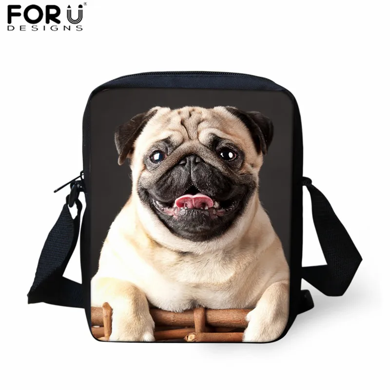 FORUDESIGNS/рюкзак, принт с Мопсом, школьные сумки для начальной школы, комплекты для девочек, Подростковый рюкзак, детская сумка, рюкзак для мальчиков с собакой, Mochilas - Цвет: Z3057E