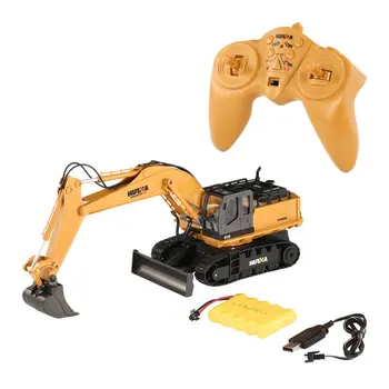 

HUINA TOYS 1510 2.4G 1/16 11CH Alloy RC Excavator Truck Engineering Construction Vehicle with 680° Rotation Sound Light