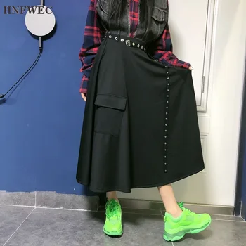 

Spring New 2020 Women Skirts High Waist Wild Cotton Ladies Skirts Korean Style Casual Fashion Skirts Female V610