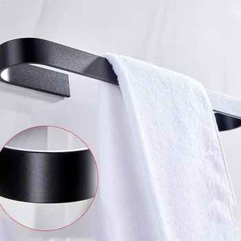 

Aluminum Alloy Towel Holder Wall Mounted Hanger Bar Organizer Waterproof Bathroom Kitchen Storage Rack Shelf Accessories