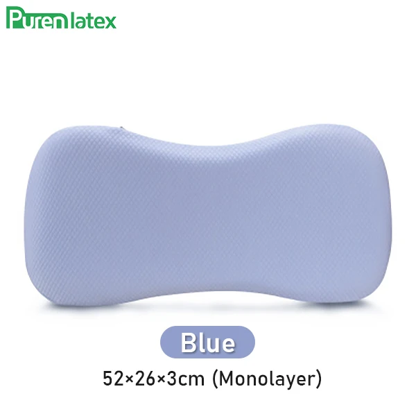BlueMonolayer Фиолетовый Латекс 0-3-6 лет дети медленный отскок пены памяти подушка ядро плюс длинные предотвращают плоскую голову ребенка Ортопедическая подушка для шеи - Цвет: BlueMonolayer