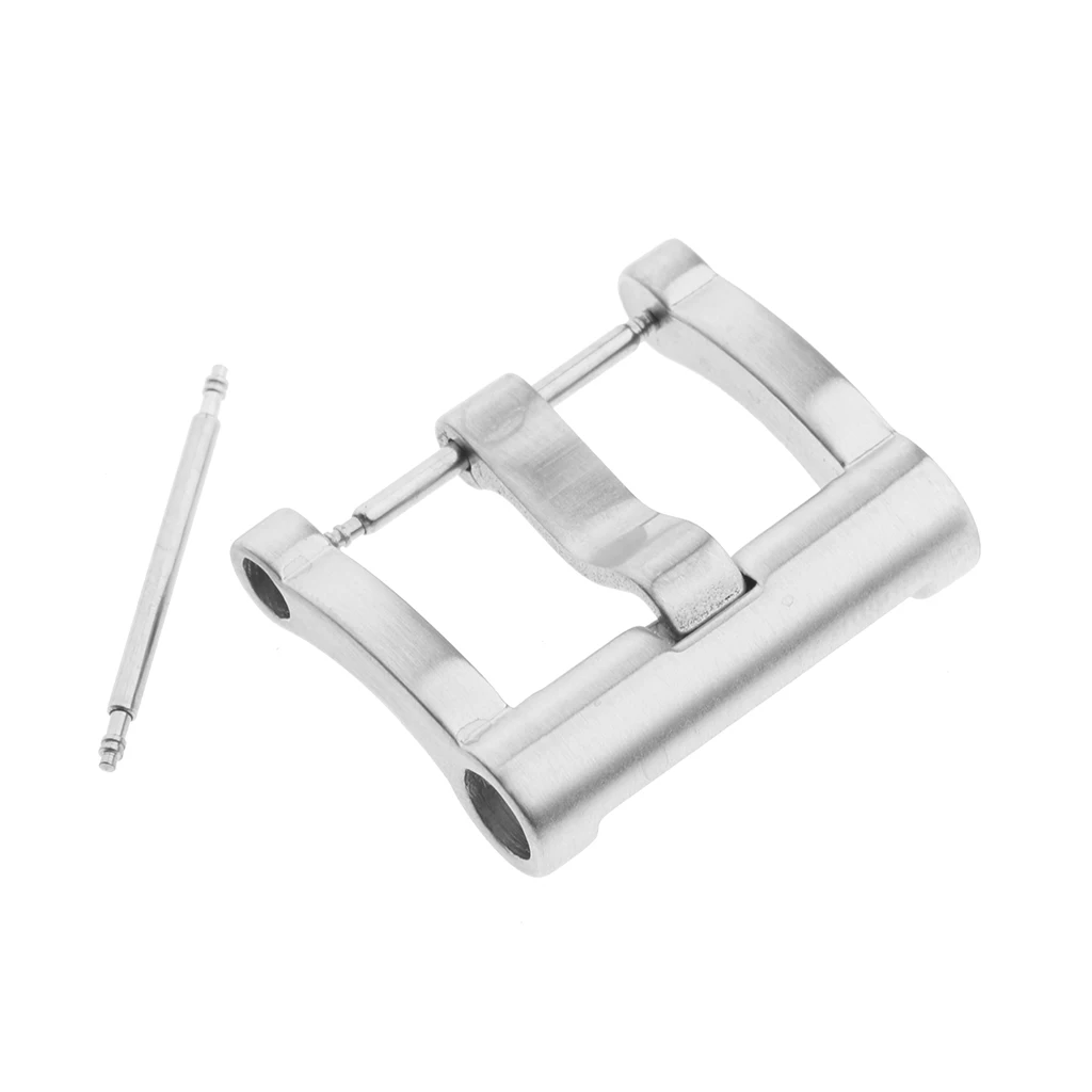 

Chic Brushed Stainless Steel Pin Buckle Replacement with Spring Bar For Watch Strap Band 20mm