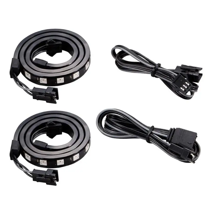 

2x PC Case LED Light Strips RGB Lighting Bar for Computer Chassis for PHANTEKS D-RGB Support Multi-Mode and Multi-Speed Control