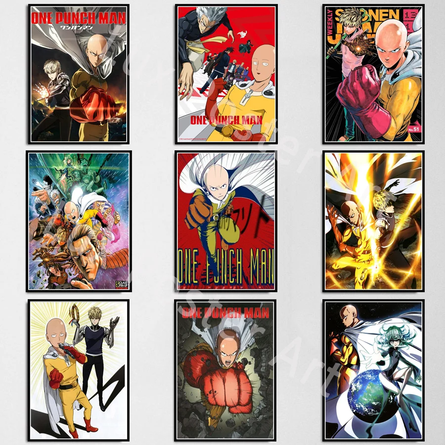 Canvas Oil Painting Fighting Cool Gift One Punch Man Japanese Canvas Oil Painting Fighting Cool Gift One Punch Man Japanese