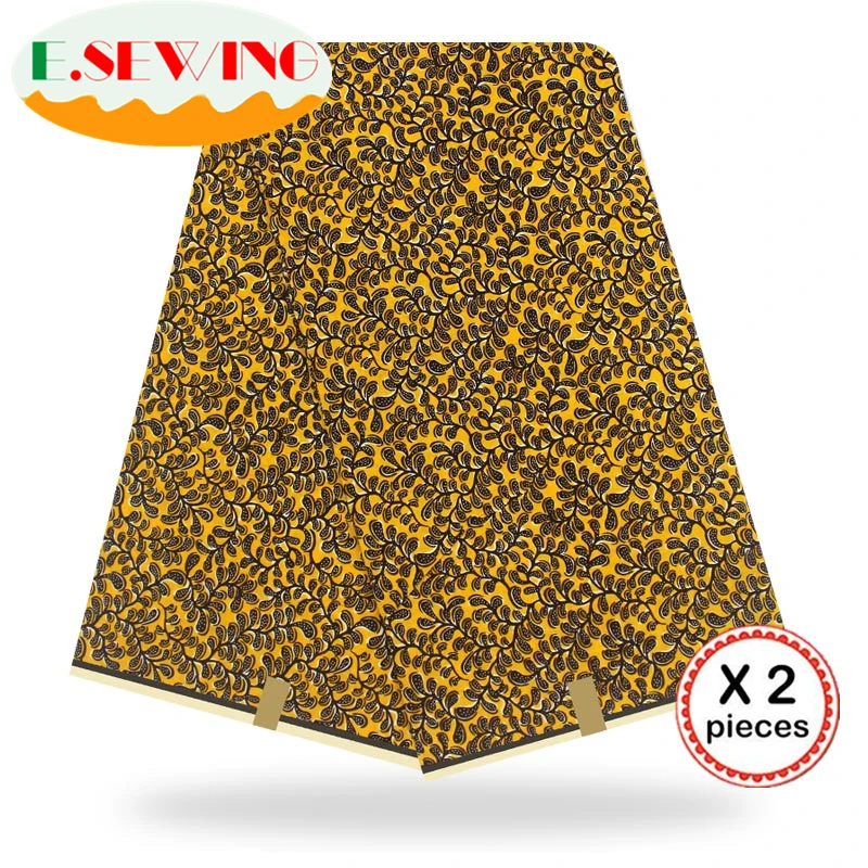 Африканская восковая ткань с принтом Анкара для шитья Анкара африканская ткань 12 ярдов нигерийская хлопковая ткань Гана для платья 90107