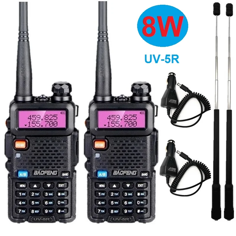 2 шт Baofeng мощный иди и болтай Walkie Talkie “иди UV-5R 8 Вт двухстороннее радио станция
