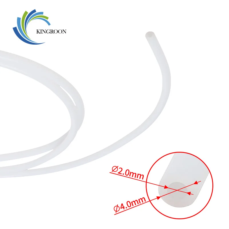 KingRoon 1 м PTFE тефлоновая трубка 2*4 для E3D V5/V6 1,75 мм нить для j-головы hotend RepRap горло экструдера