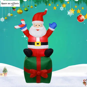 

Inflatable Santa Claus Christmas Decoration lighting Air Model Courtyard layout Props Room Garden Inflatable New Year Decoration