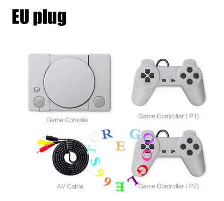 Классический игровой консоли 8 бит для PS1 Мини проектор для домашнего 620 экшен энтузиастов развлечения Системы ретро двойная битва игровой консоли - Цвет: EUplug