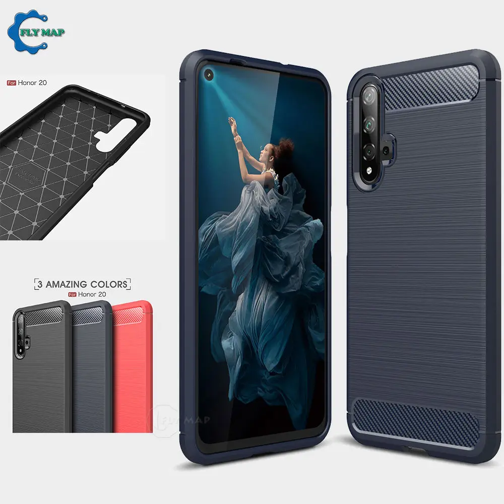 Silicone Soft Case for Huawei Nova 5T YAL L61A L61D L71A TPU Brushed Carbon Fibe Slim Phone Cover Nova5 T 5 T5 YAL-L71A Coque |