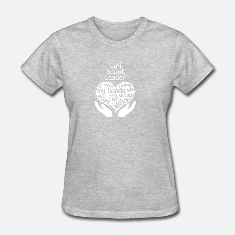 Трикотажная футболка с круглым воротником для девочек, лидер скаутов, вы должны увидеть мое сердце, женская футболка с коротким рукавом в стиле комиксов, Однотонная футболка в стиле хип-хоп