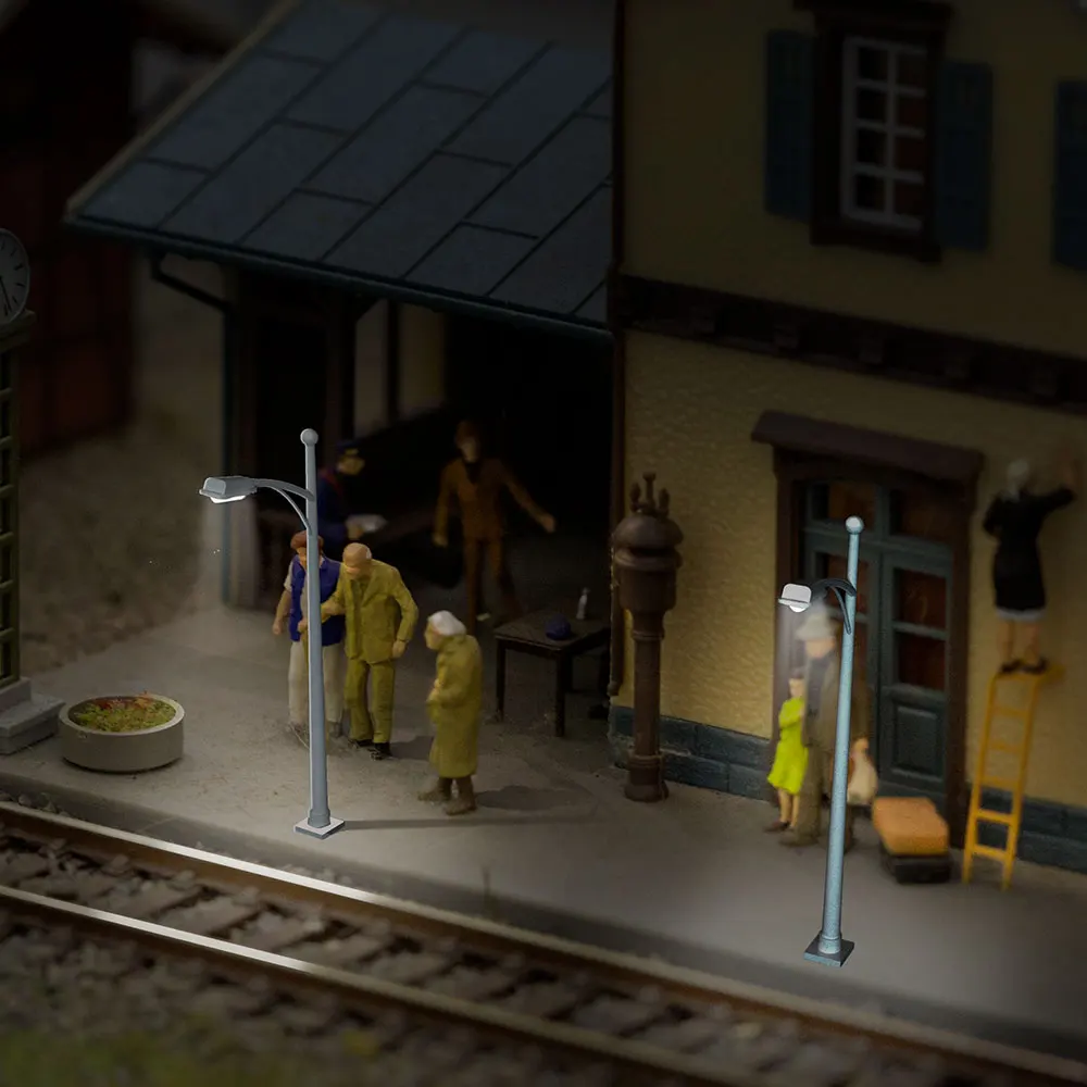 Miniature Street Light Model Architecture Building Lamppost DIY 1:100 1:150 1:200 ABS 3V 12pcs