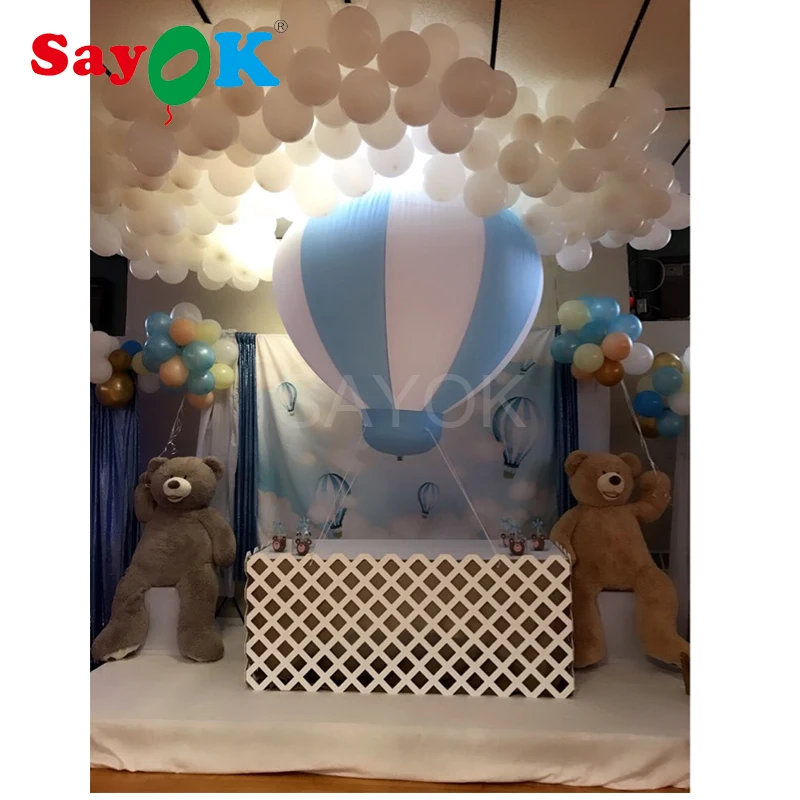 1.5m(5ft) PVC hot air balloon inflatable hanging balloons for baby shower  party birthday/nursery/event wedding decoration - AliExpress