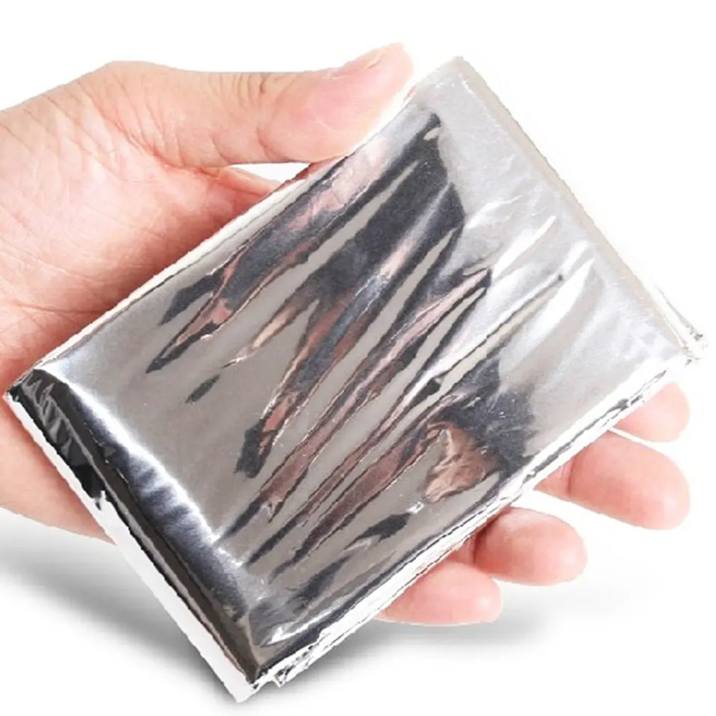 

140*210cm Emergency Blanket Lifesaving Thermal Insulation Sunscreen Blanket Gold Silver Double Color New Arrival