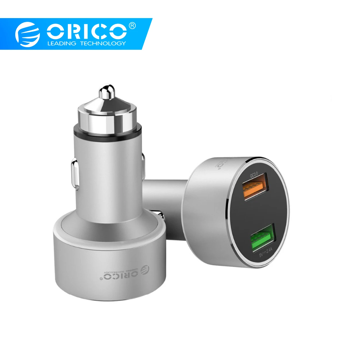 ORICO Dual USB 2 порта QC3.0 18 Вт умное автомобильное зарядное устройство с быстрой зарядкой для iphoneexr для Xiaomi Max для SAMSUNG для планшета Android